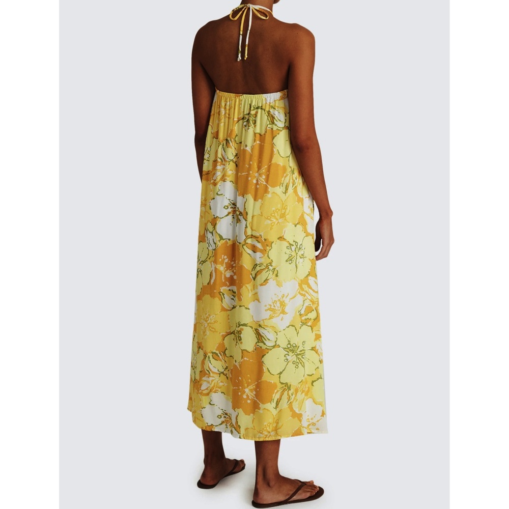 Faithfull The Brand Asturias Midi Halter Strapless Dress - Picture 2 of 7